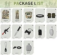 Vista 15 de ReliBeauty Disfraz de soldado uniforme de camuflaje del ejército