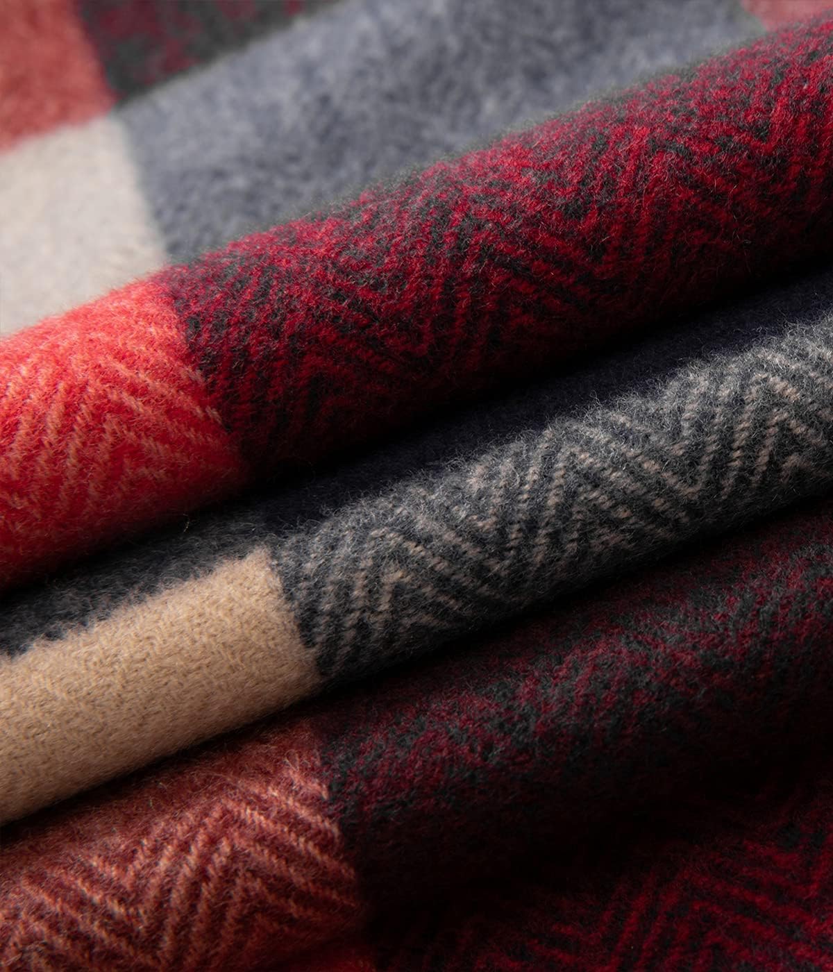 Villand Women's Wool Scarf - Cashmere Feel Winter Checked Scarves for Women, Large Soft Thick Shawls and Wraps with Gift Box - Image 6