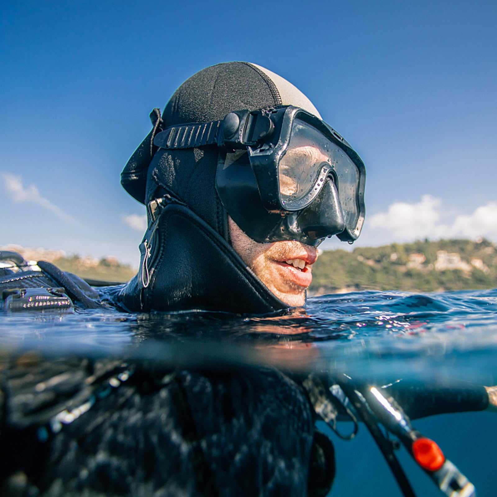 Masque De Plongée Adulte Anti-Buée - Verre Trempé, Vue Panoramique 180°, Cache-Nez, Silicone Doux - Taille Unique, Noir