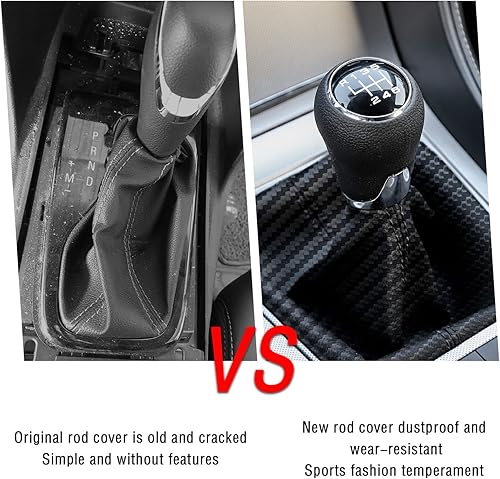 Miniatura 4 de Salior Funda para pomo de cambio de coche a prueba de polvo, protege el pomo de cambio de marchas y decora el interior del coche, funda universal