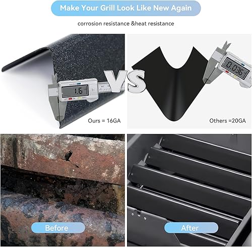 Miniatura 11 de 7636 Barras aromatizantes para Weber Spirit y Spirit II y GS4 Spirit II 300 Series, Spirit E310 E320 E330 S310 S320 S330 Parrilla de gas con perilla