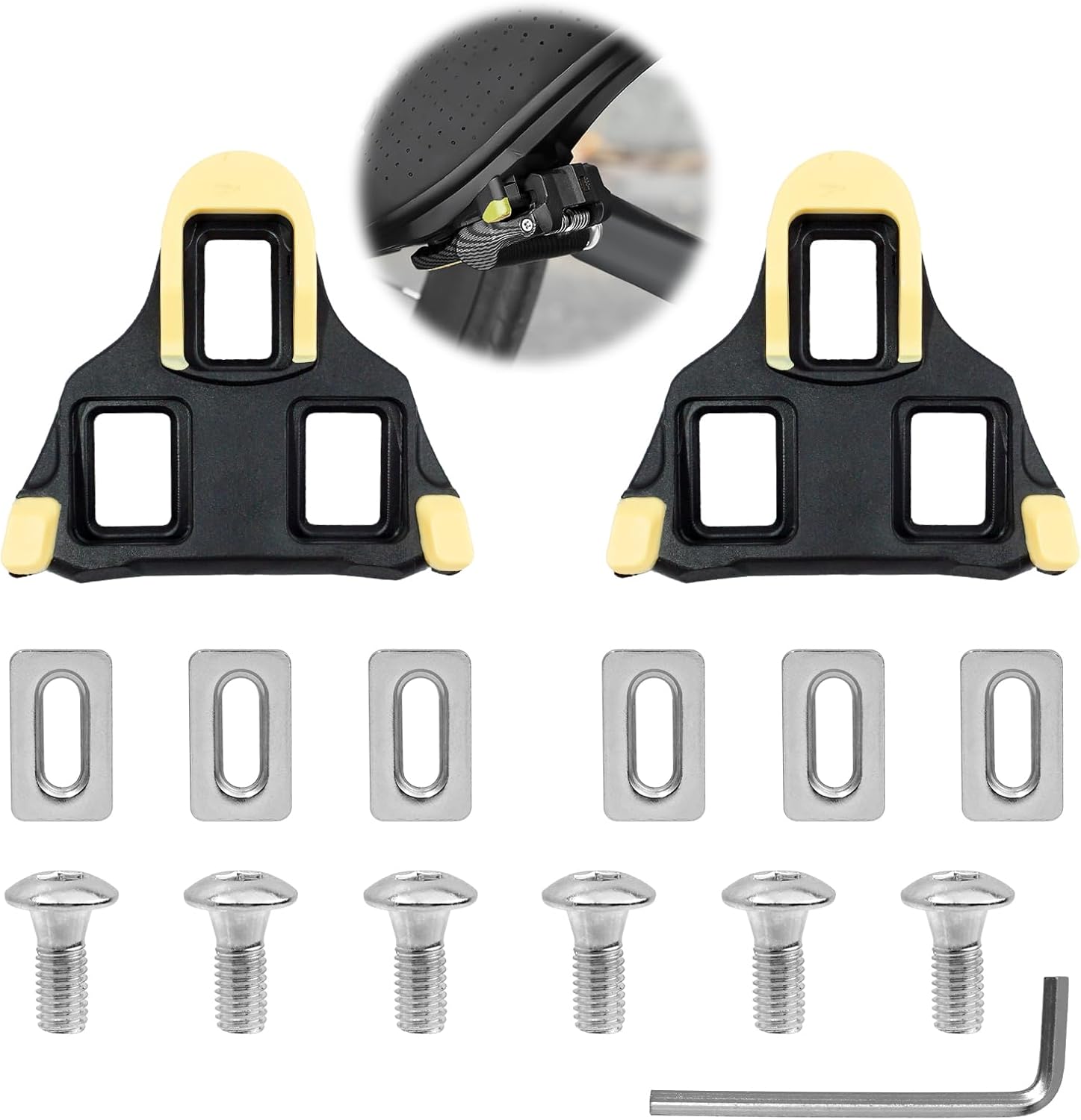 2pcs SPD Cleats for Cycling Shoes Cleats Set Compatible with Shimano SPD-SL Lightweight Durable Easy Installation Durable High-Performance Pedal Cleats, for Indoor Cycling and MTB Road Bike 8 71JSgiSOsyL. AC SL1500