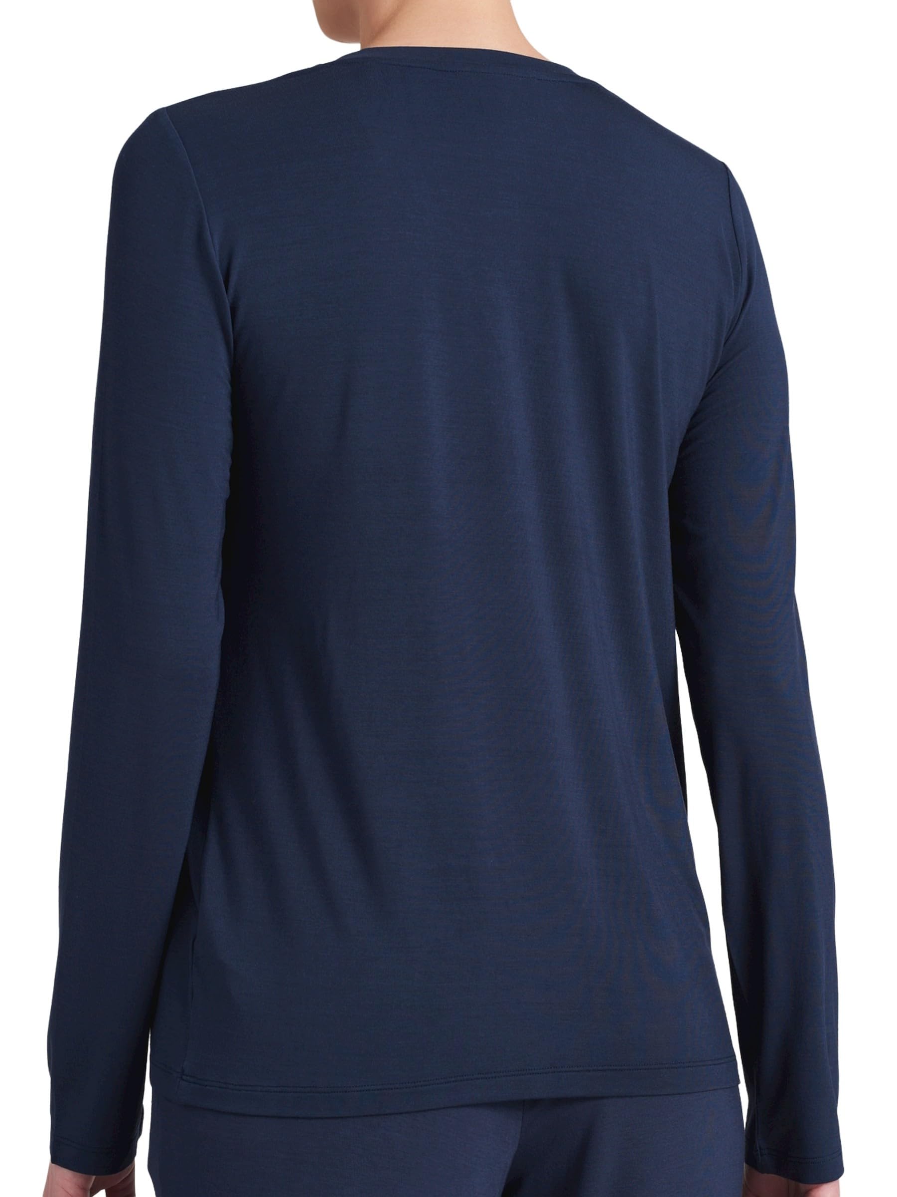 Schiesser Schlafshirt Knopfleiste Langarm Camiseta de Pijama para Mujer