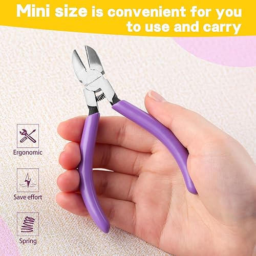 Miniatura 70 de SPEEDWOX Alicates de punta de aguja doblada con mandíbula dentada, alicates de punta larga doblados, alicates removedores de aguja, herramientas