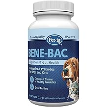 PetAg Bene-Bac - 4.5 oz Powder - Probiotics for Dogs, Cats, Exotic &amp; Wildlife Mammals