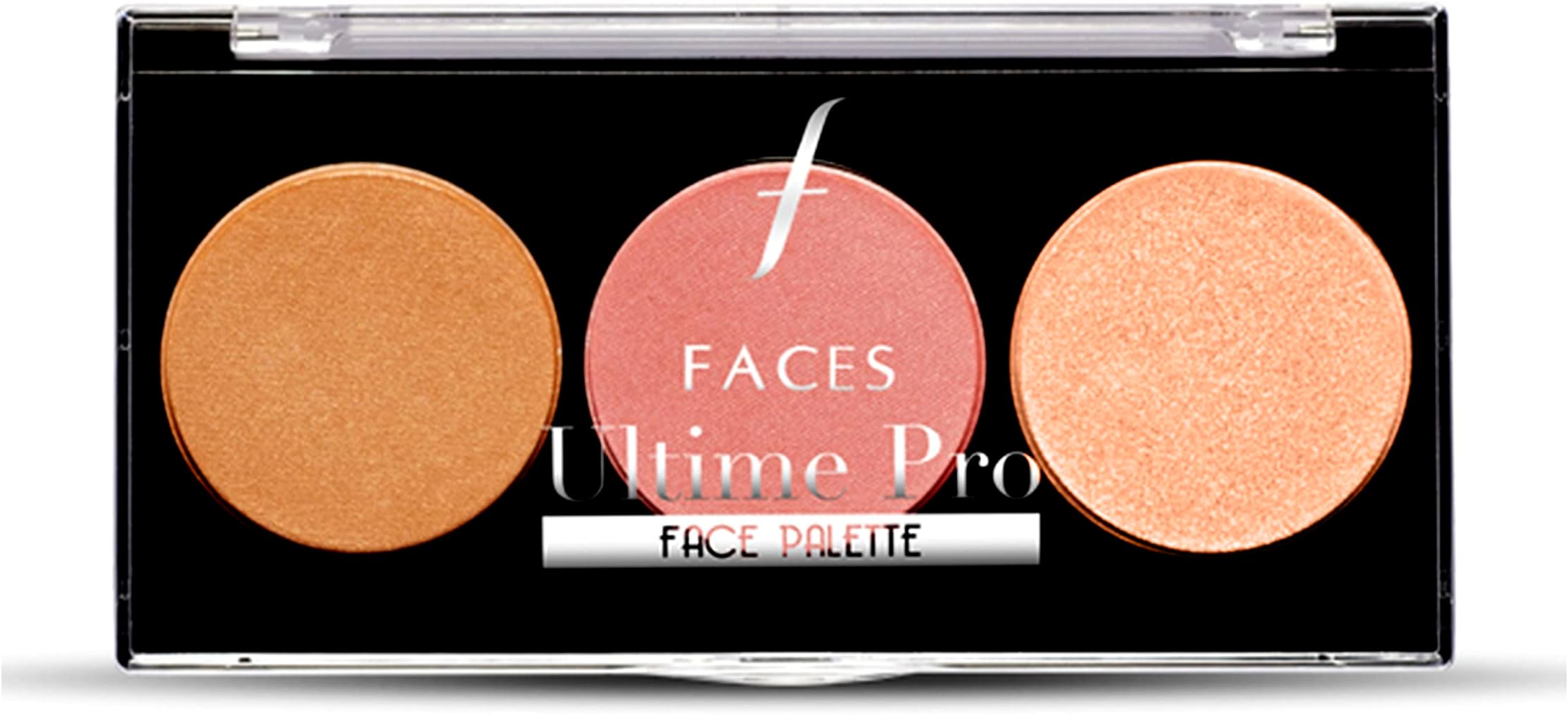 FACES CANADA Ultime Pro Face Palette - Glow 02, 12g | 3-in-1 Bronzer + Highlighter + Blush | Lightweight Long Lasting Luminous Glow | Flawless Shimmer Finish | Silky Smooth Texture | Easy To Blend