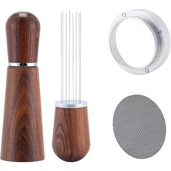 51 mm Portafilter Accessory Set WDT Tool Puck Screen & Dosing Ring Set Espresso Needle with 8 Fine Needles Espresso Accessories Barista Accessories for Portafilter 51 mm