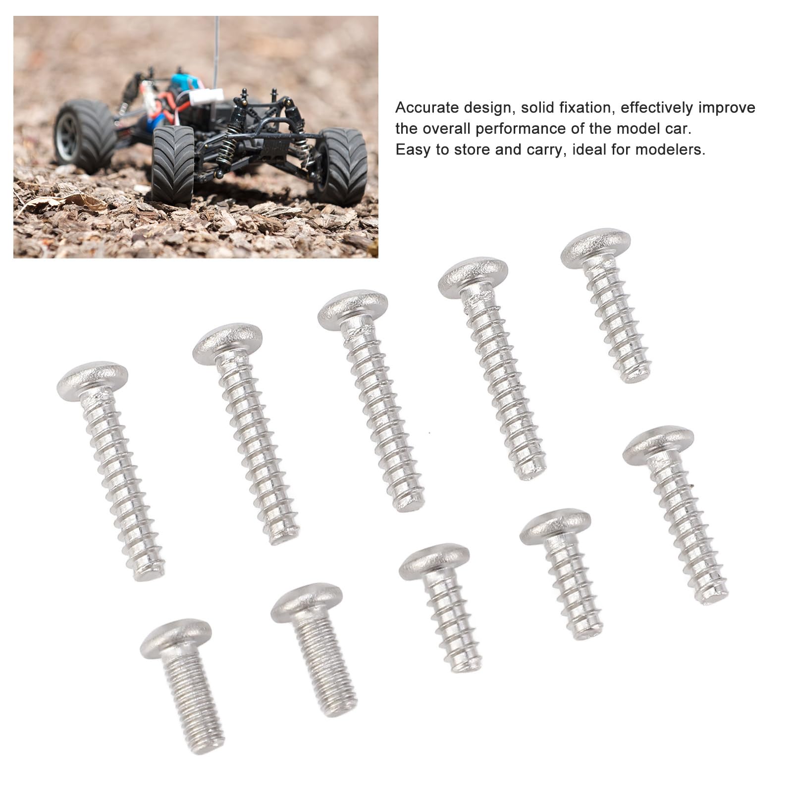 Alomejor model car screws,seamless assembly enhancing performance stainless steel screw Set including storage box for model enthusiasts DIY hobbyists scale model building projects - Image 3
