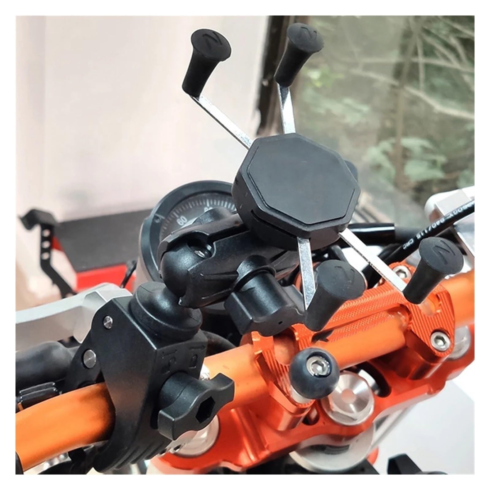 Porta Cellulare per Moto Morsetti per Binario Piccolo, 17–38 Mm, Adatti per Supporti su per Moto