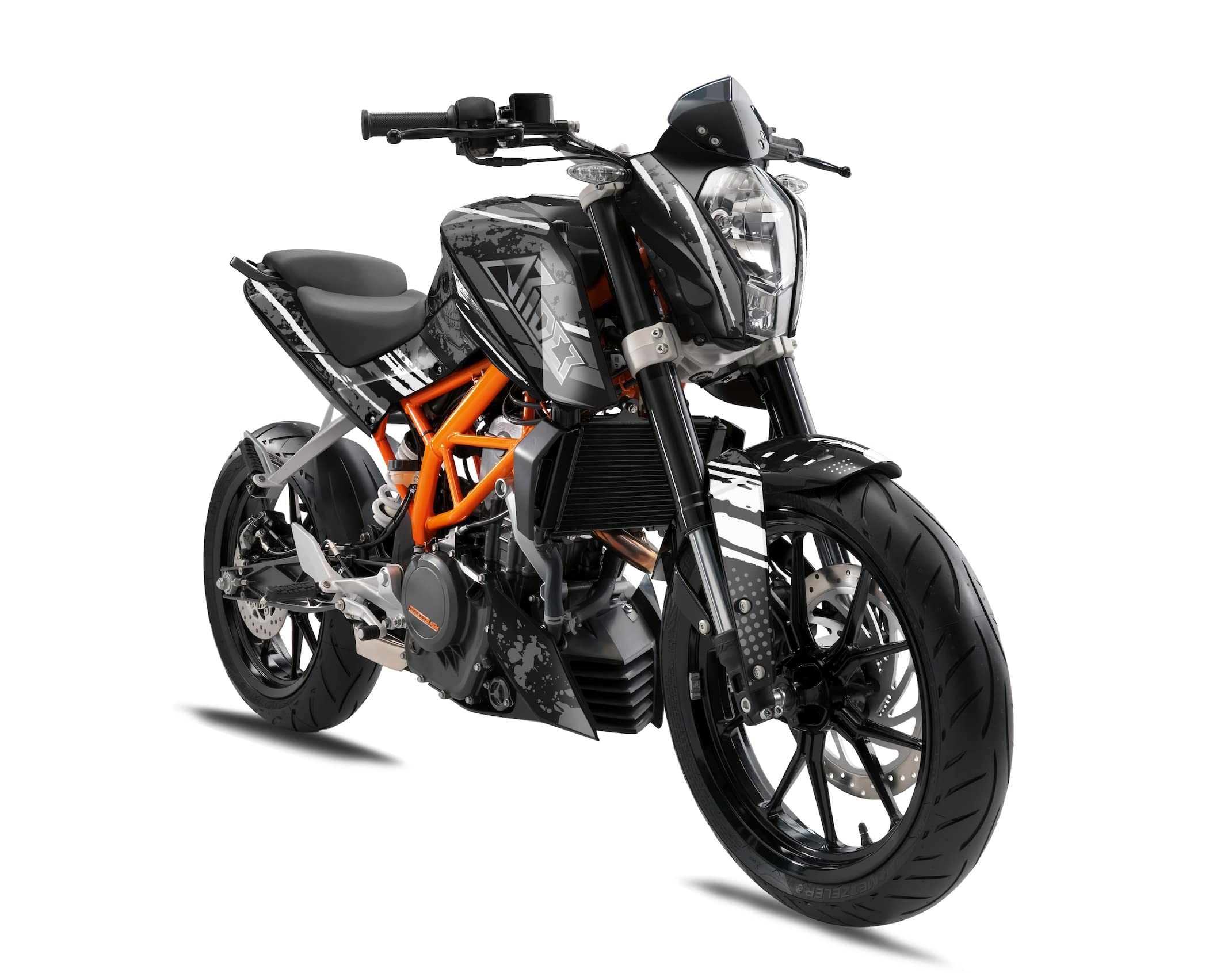 Dekor (Aufkleber) für KTM Duke 125/390 2011-2016 (Weiß)