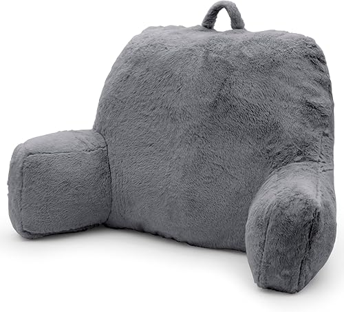 Almohada de lectura grande, almohada de respaldo con brazos, almohada de apoyo para la espalda para sentarse en la cama, sofá para adultos,