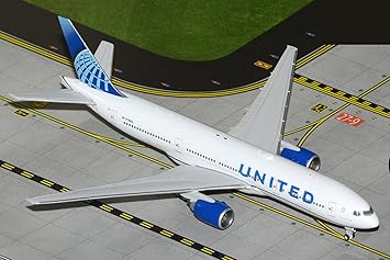 Gemini United Airlines Boeing 777-200ER 1/400 Scale Die-Cast Metal Collectible Airplane Model with Landing Gear Authentic Licensed Aircraft Replica for Collectors Ages 14+