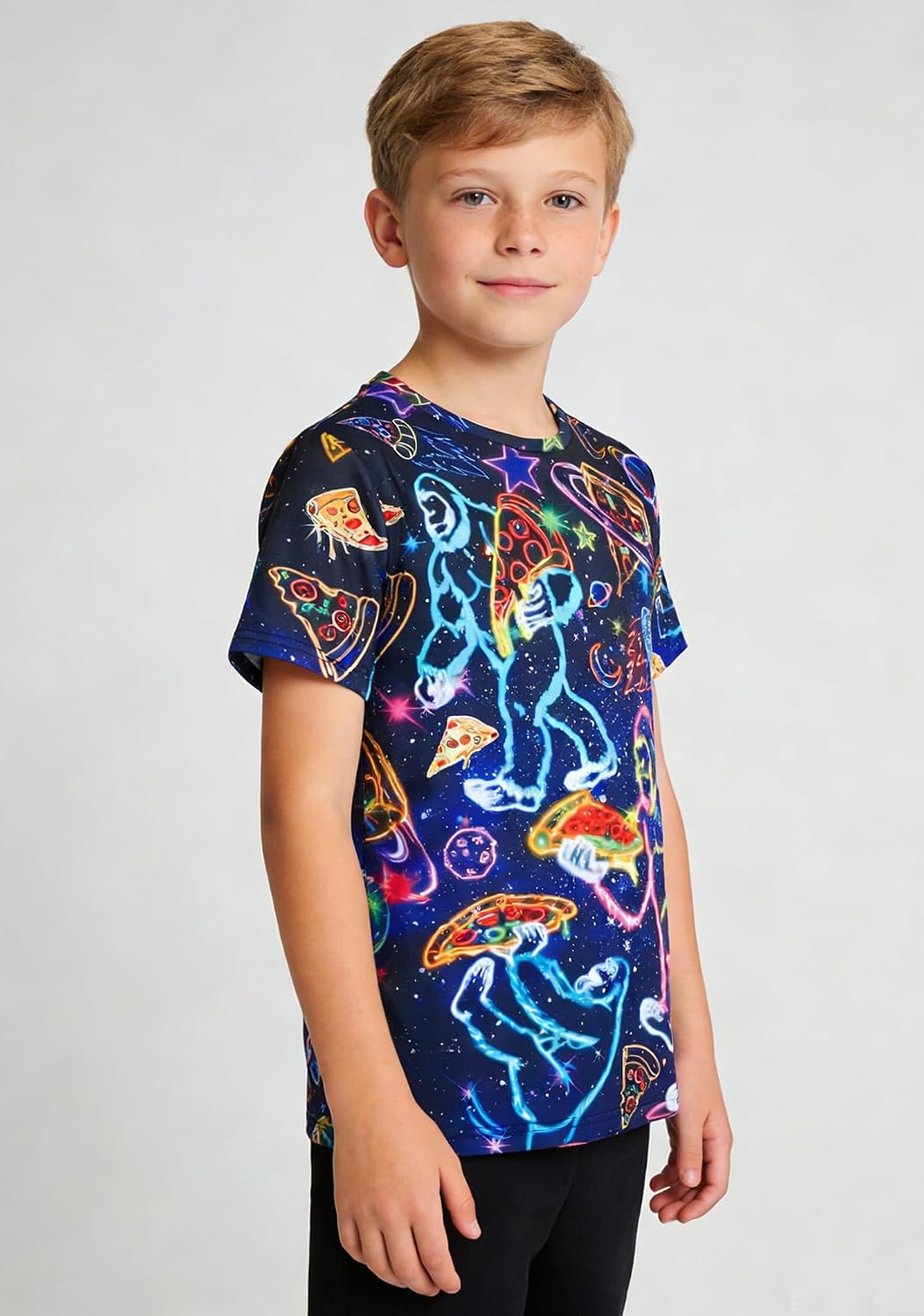 ALISISTER Boys T-Shirt Kids Cool Short Sleeve 3D Graphic Shirts for Boy 4-16T