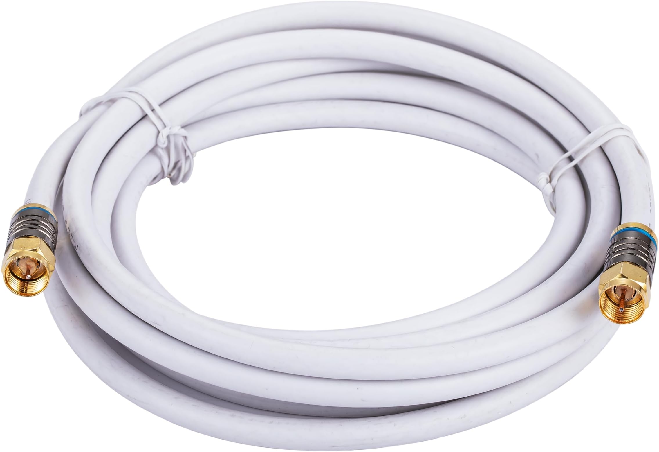 3M White RG6 Coax Cable Dual Shield Outdoor/Indoor Coaxial BNC Extension Wire For Satellite Dish Cable TV Antenna