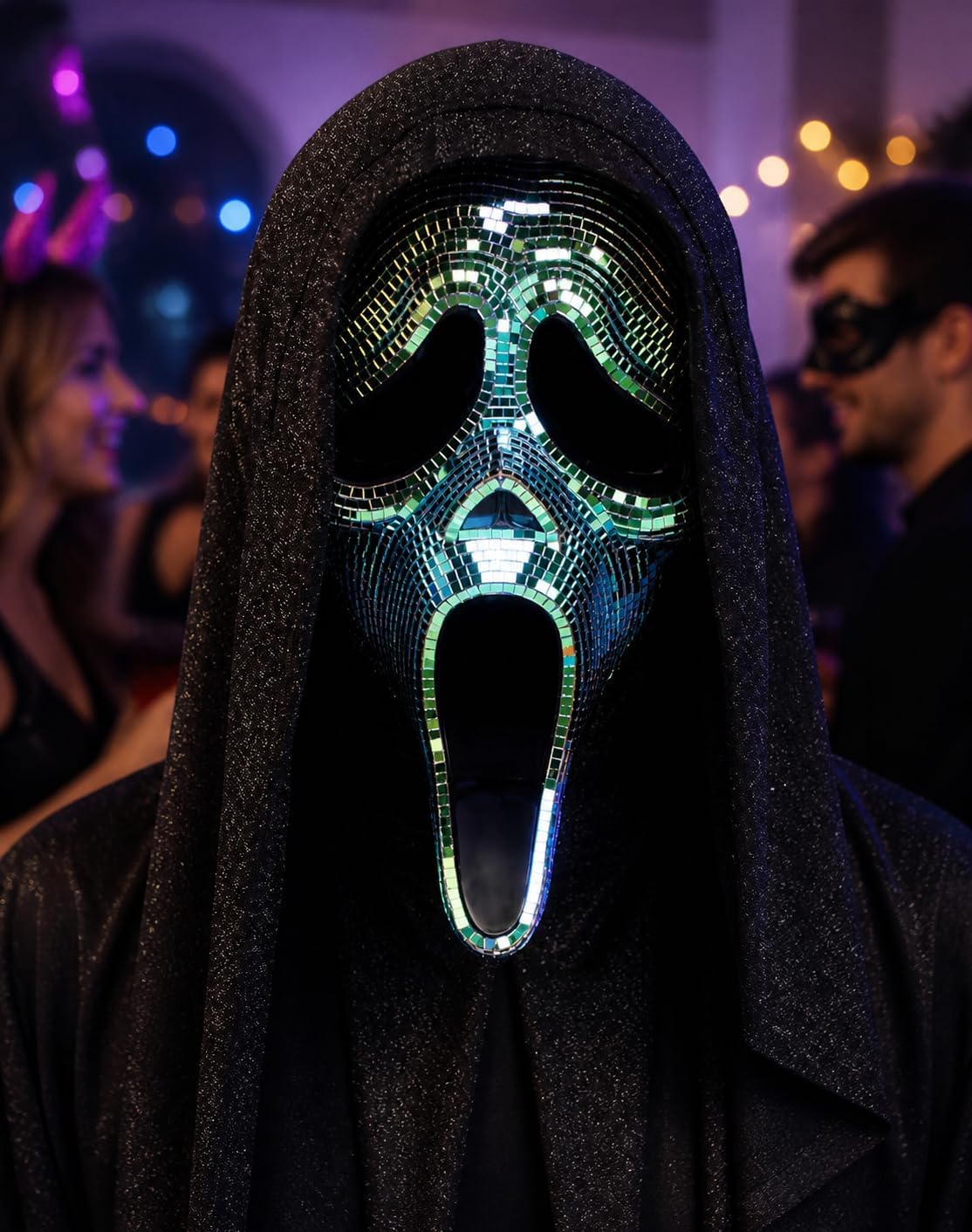 Fun World Ghost Face Oil Slick Disco Mask