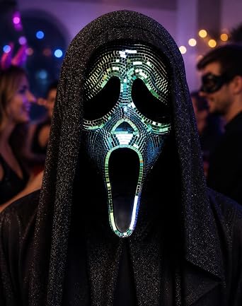 Fun World Ghost Face Oil Slick Disco Mask