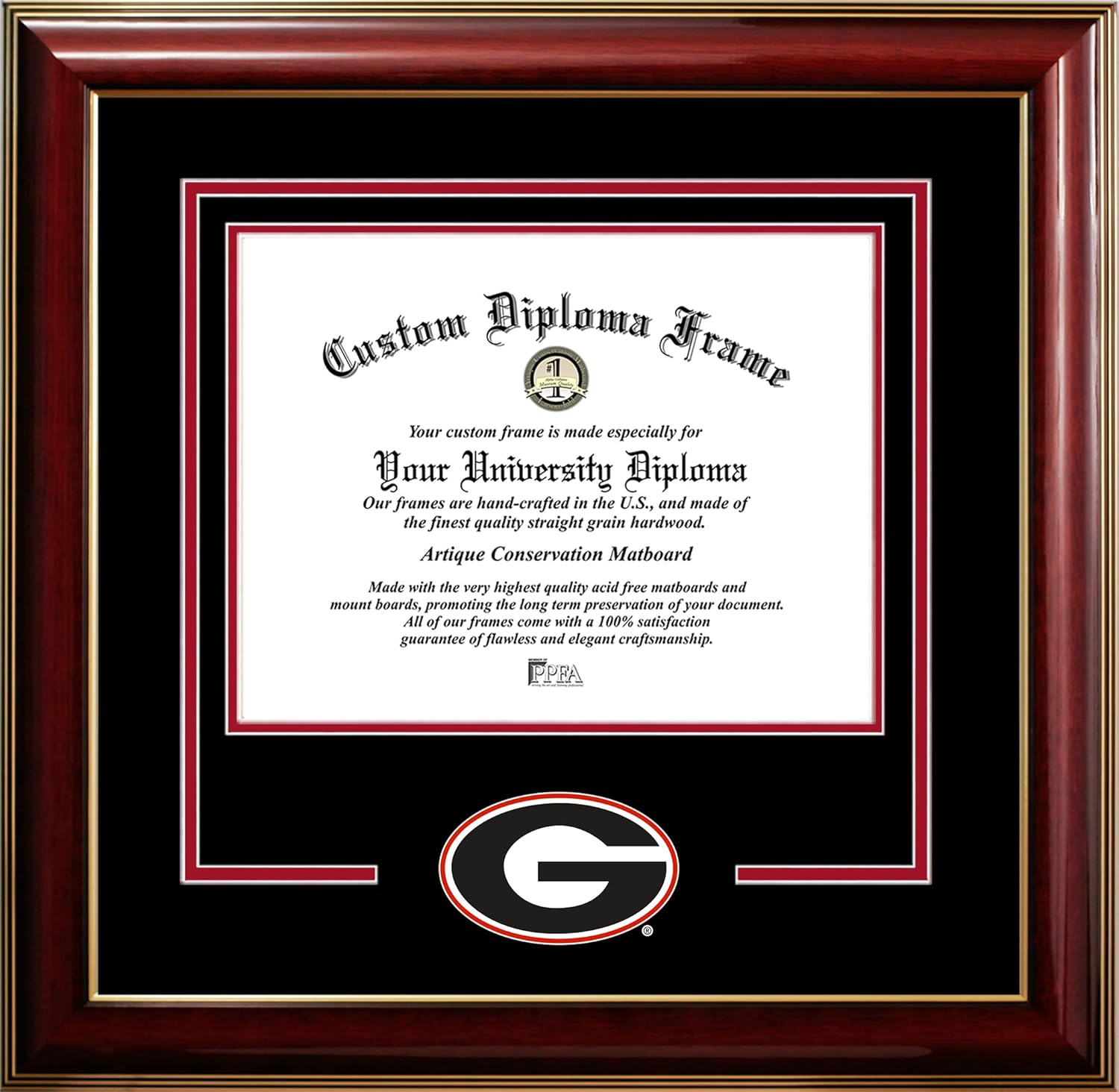 Campus Images Georgia Bulldogs 15w x 12h Classic Spirit Logo Diploma Frame