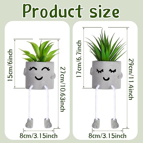 Miniatura 3 de Planta artificial en maceta, decoración de cubículos de plantas suculentas falsas, lindas plantas de escritorio falsas, patas colgantes, decoración
