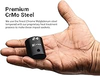 Vista 3 de Capri Tools Zócalo de impacto poco profundo, accionamiento de 1/2 pulgada, 6 puntos, métrico (0.984 in)