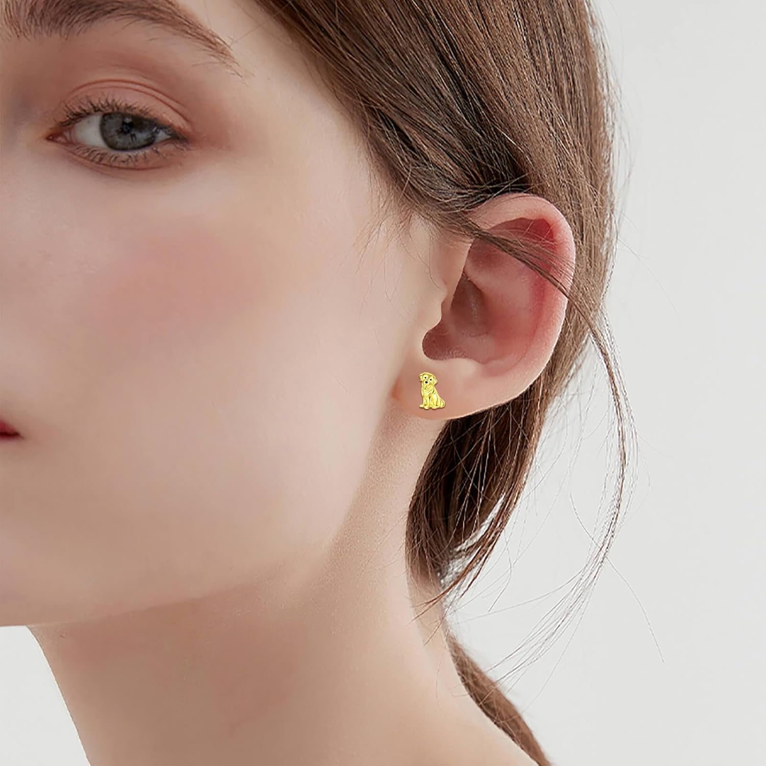 Sterling Silver Dogs Stud Earrings Pug French Bulldog Dachshund Schnauzer Golden Retriever Dalmatian Puppy Earrings Dog Jewelry Gifts for Pet Lovers - Image 3