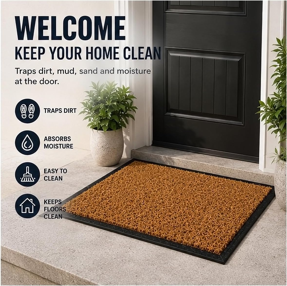 Camping Decor for Camper Soft Bath Coir Door Mat | Unless You Have Tacos Tequila Girl Scout Cookies Funny Entry for Spring Outdoor Entrance(65X90CM)