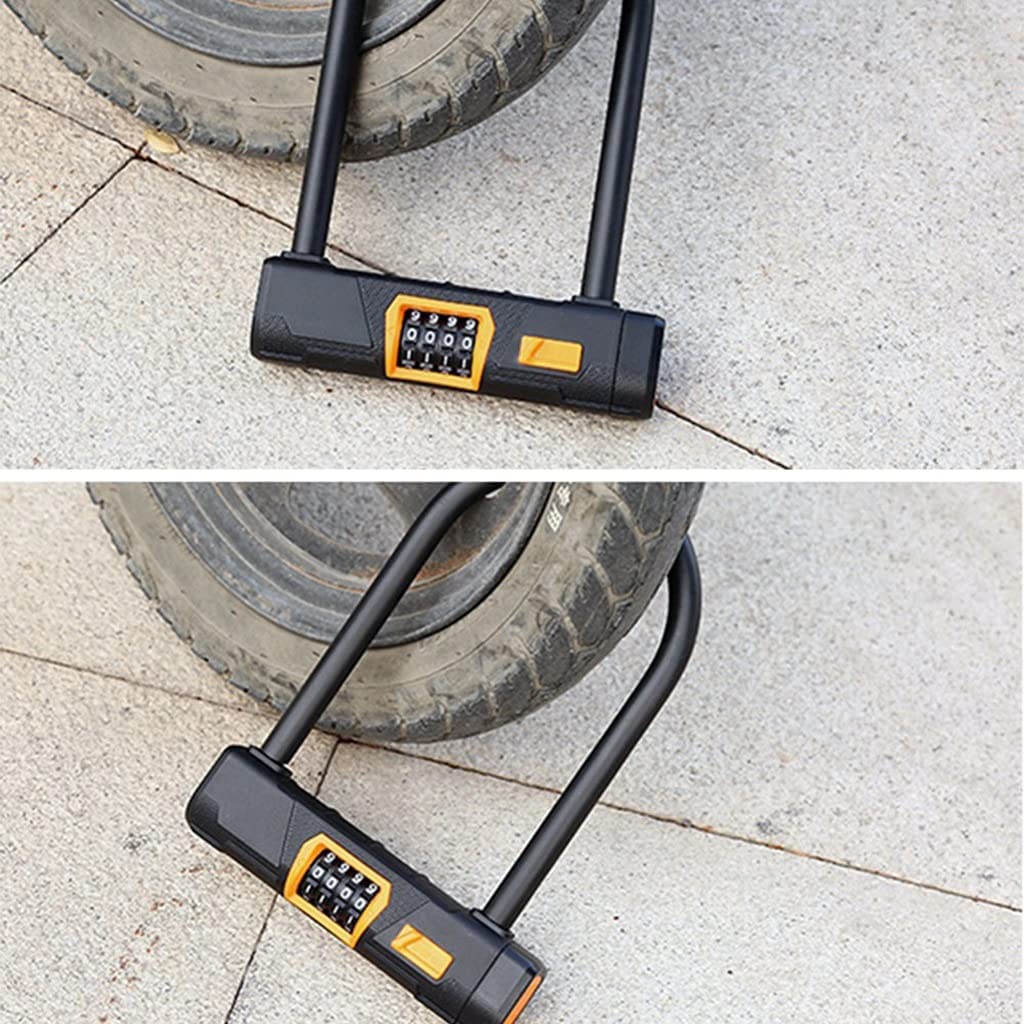 Lucchetto per Bici con Chiave antifurto Lucchetto per Bicicletta Lucchetto codificato Lucchetto per Bicicletta Lucchetto a Combinazione con codice numerico a 4 cifre Lucchetto per Moto Scooter