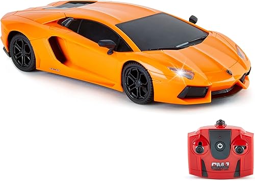 CMJ RC Cars Lamborghini LP700-4 - Auto a control remoto con licencia oficial a escala 1:24, luces de trabajo de 2.4 Ghz. Gran juguete automático