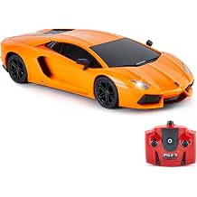 CMJ RC Car Lamborghini LP700-4 Orange Officially Licensed Remote Control 124 Scale Work Light 2.4Ghz