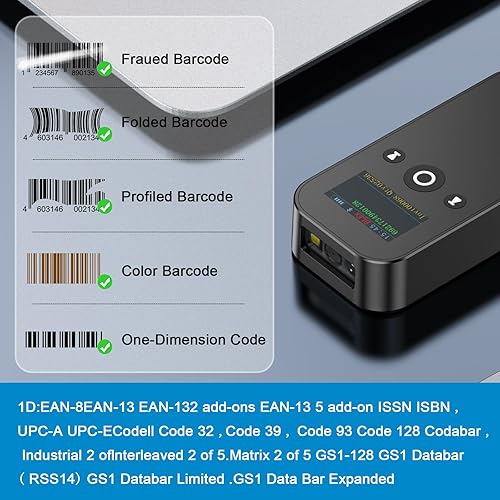 Miniatura 3 de Escáner de código de barras Bluetooth portátil 1D USB Lector de códigos de barras 3 en 1 Bluetooth y USB con cable y lector de código de barras