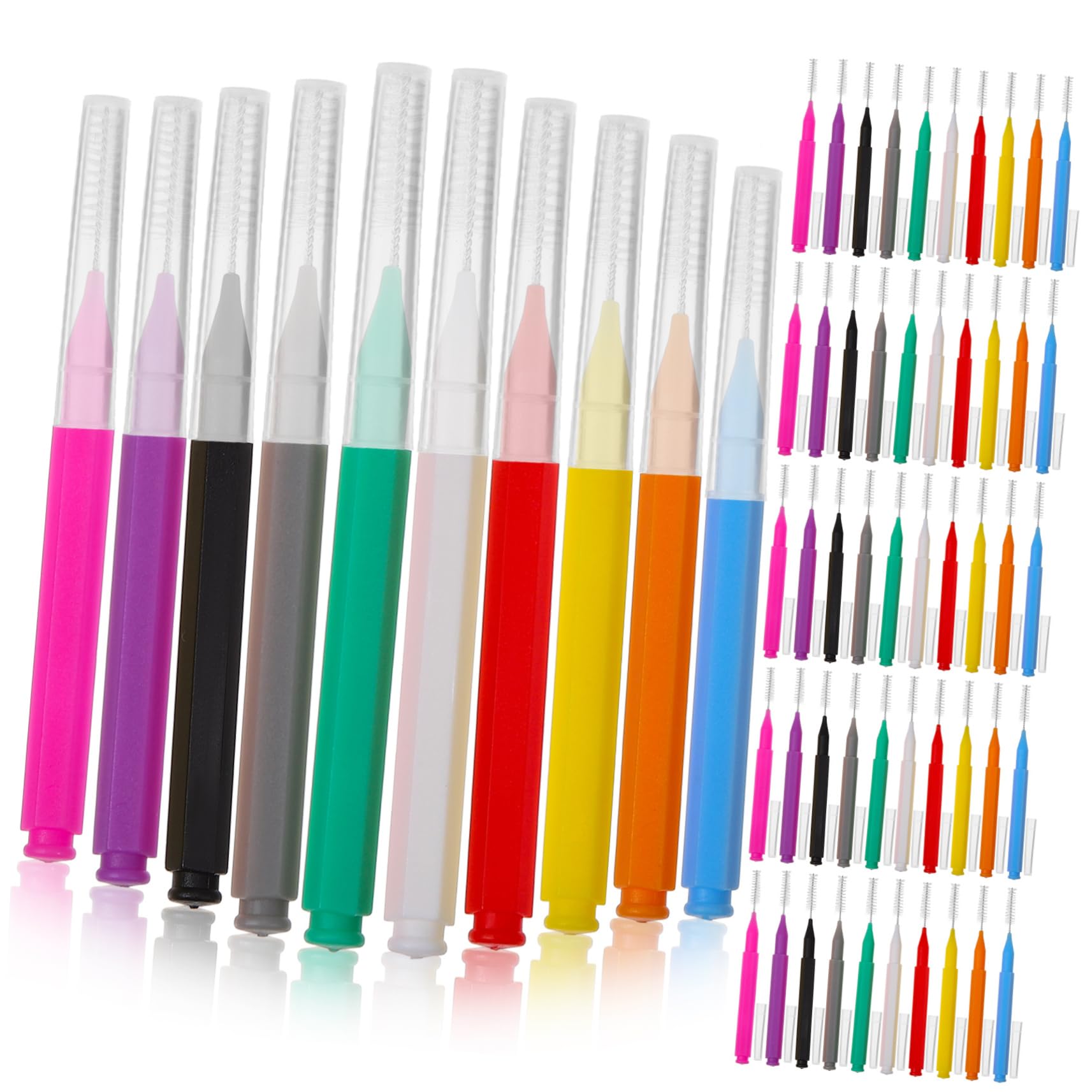 VALICLUD 500stücke Interdentalbürsten Für Zahnreinigung Tragbare Zahnbürsten Für Menschen Mit Ergonomisches Design Einfache Handhabung Für Tägliche Mundpflege Und Besondere Anlässe