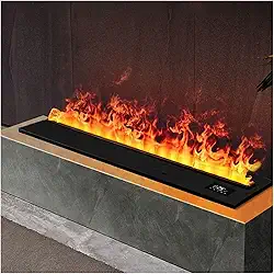 Lareira Decorativa Lareira elétrica 3D atomizada Slim embutida Simulação de chama decorativa Sala estar Armário TV(700mm)