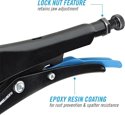 Miniatura 6 de Channellock 106-6 Alicates de bloqueo con abrazadera en C de 6 pulgadas, revestimiento de resina epoxi, acero forjado, abrazadera en C ofrece