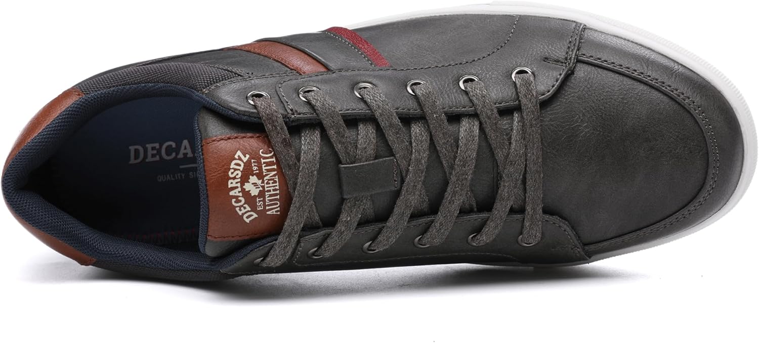 DECARSDZ Men's Fashion Dress Sneakers Classic Retro Casual Skate Shoes Breathable Sambas Walking Dress Sneaker 10 Grey image 5 of 7 B0CRTVJVX2