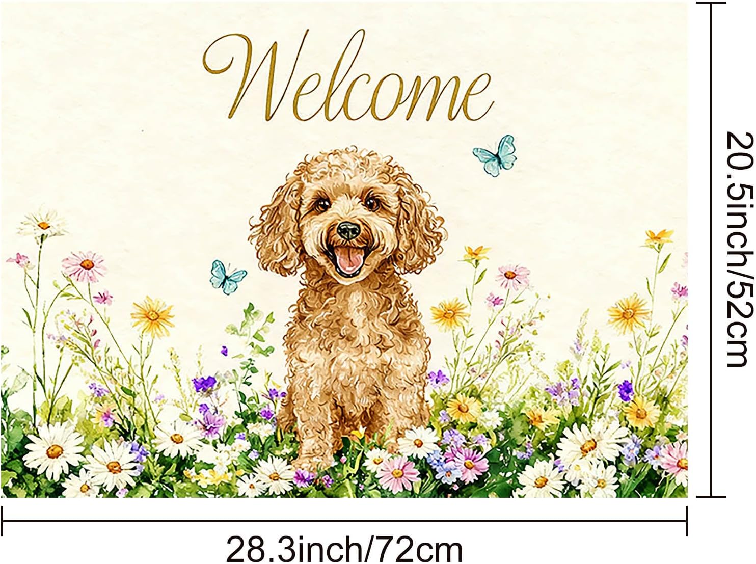 HOMETITUTE Spring Dog Stove Top Covers for Electric Stove 28x20 Inches Heat Resistant Glass Cooktop Protector Pad Decorative Stovetop Cover Dish Drying Mats for Kitchen Countertop Coffee Bar Decor