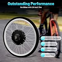 Vista 27 de Electric Bicycle Motor Kit, 48V 1000W/ 36V 250W/350W Bike Motor Kit Front/Rear Wheel E-Bike Conversion Kit Electric Bike Conversion Kit for 26"/20