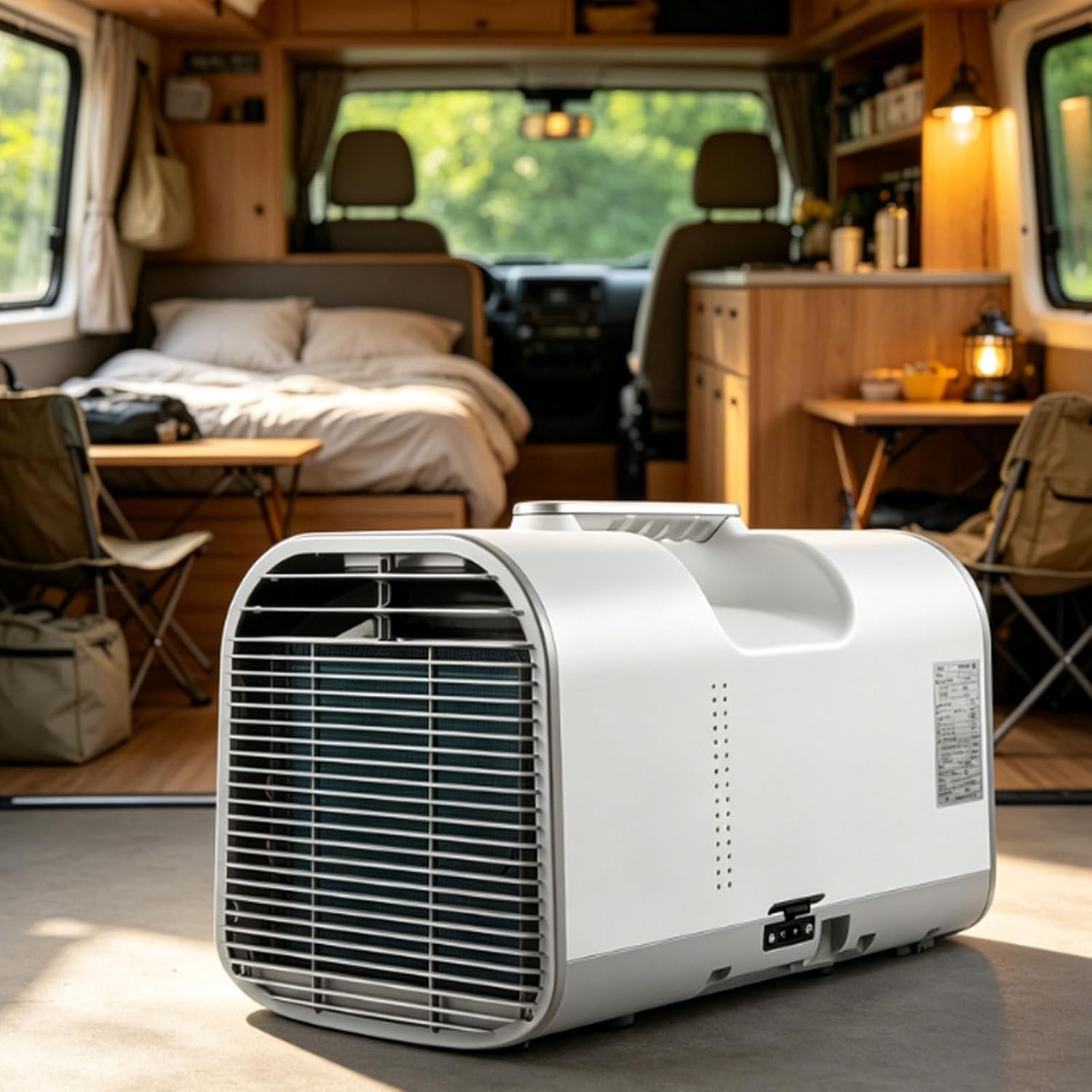 SXXAZLDP Portable Air Conditioner, 4-in-1 Mobile Cooler with 4100/4400/5100 BTU Output, Ideal for Indoor, Tent, RV, Dorm, Campervan Use, Energy Efficient