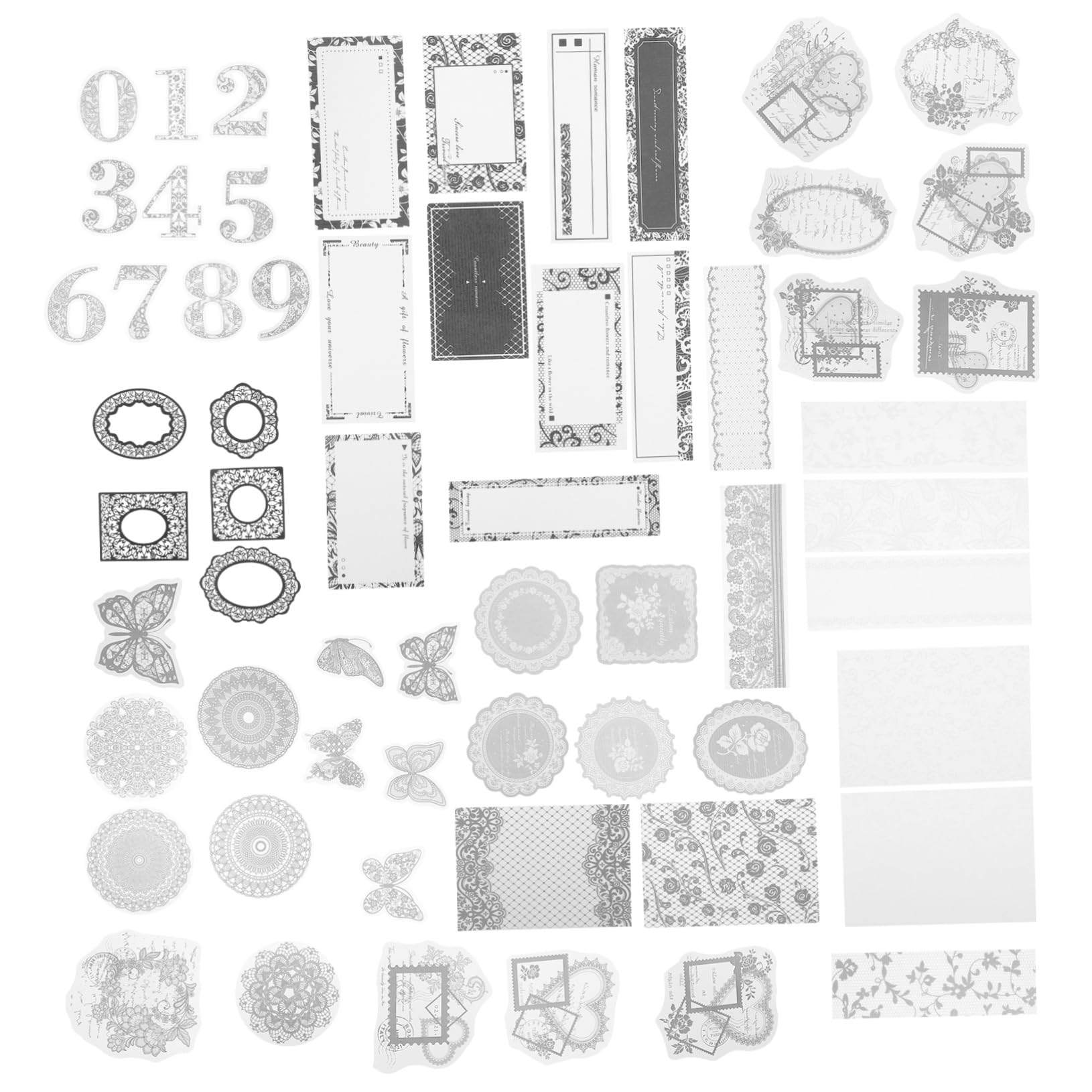 jojofuny 3 Set Adesivi Decorativo Per Scrapbook Eleganti Decalcomanie Carta Per Diario E Progetti Creativi Per Decorazioni Uniche 100 Pezzi * 3