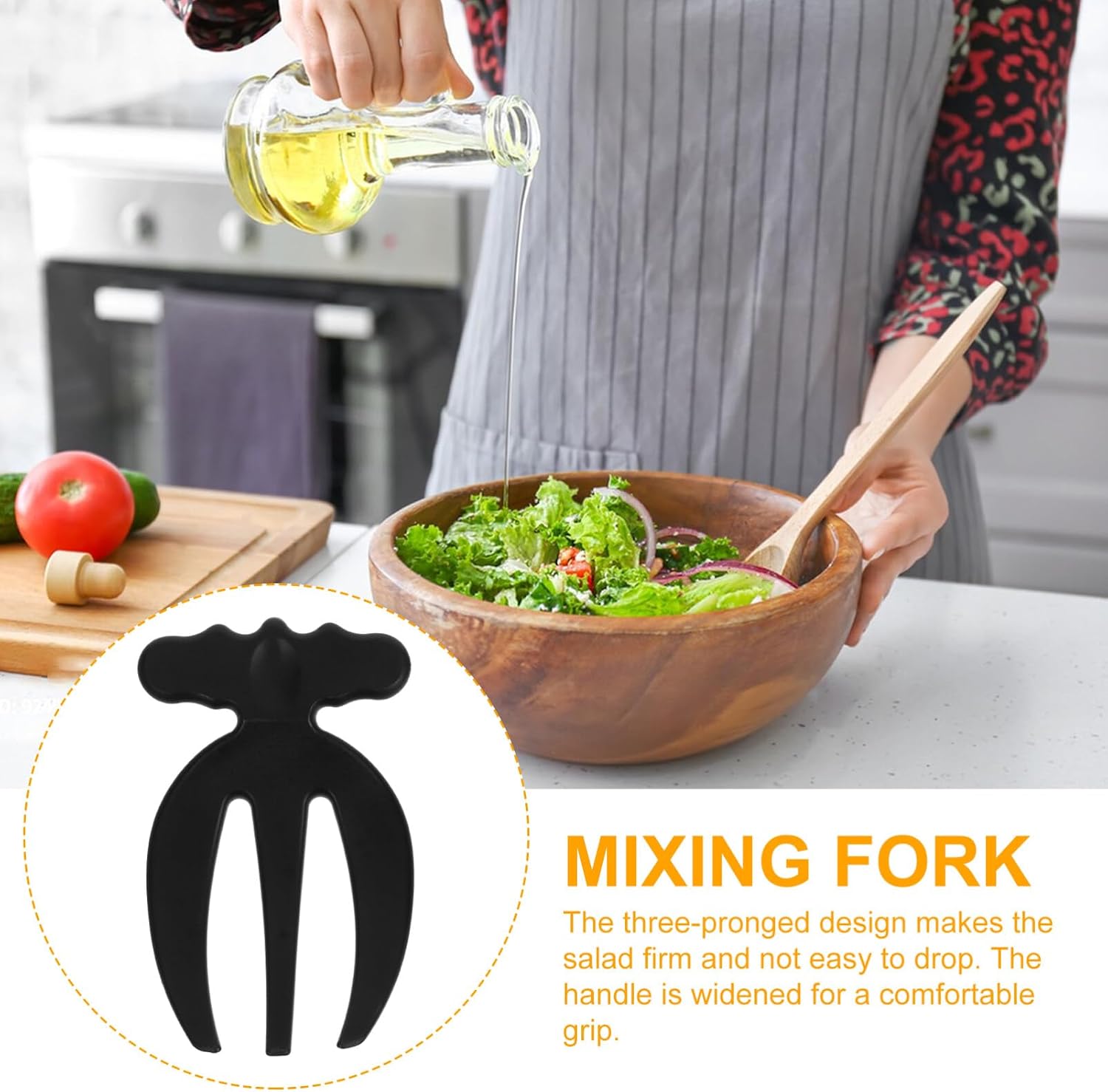 Salad Hands 2 pcs Reusable Mixing Forks Salad Claws for Tossing Vegetables Fruit and Pasta 3-Prong Serving Utensils with Wide Handles for Kitchen Buffet Wedding Party