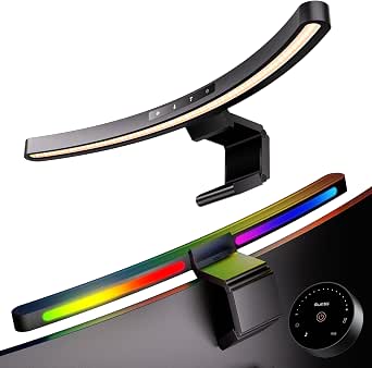Quntis 17.7'' Curved Monitor Light Bar RGB Backlight with Music Sync