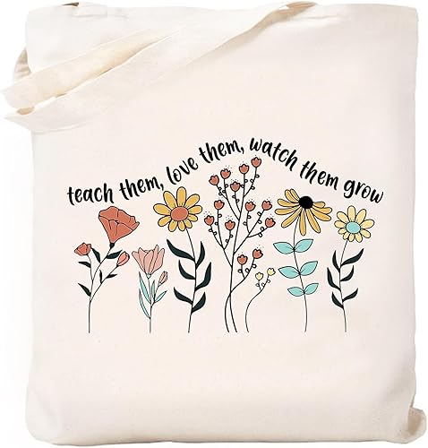 Regalos de agradecimiento para profesores, bolsas de lona para la escuela, bolsa de viaje estética, bolsa de playa, bolsa de compras reutilizable de