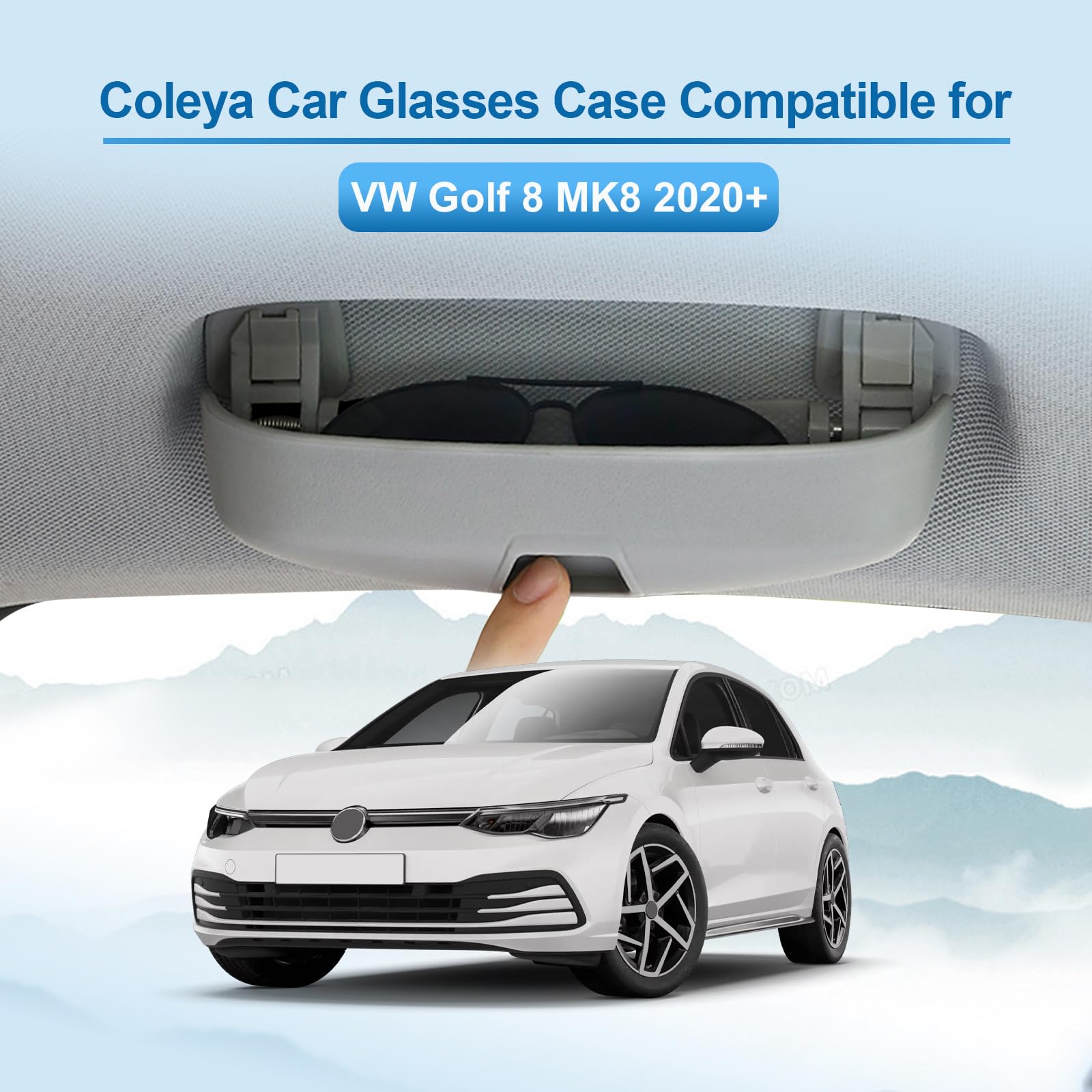 Custodia Porta Occhiali Da Auto Per VW Tiguan, Golf E Skoda – OEM 1KD868837, Montaggio Sul Tettuccio, Colore Grigio