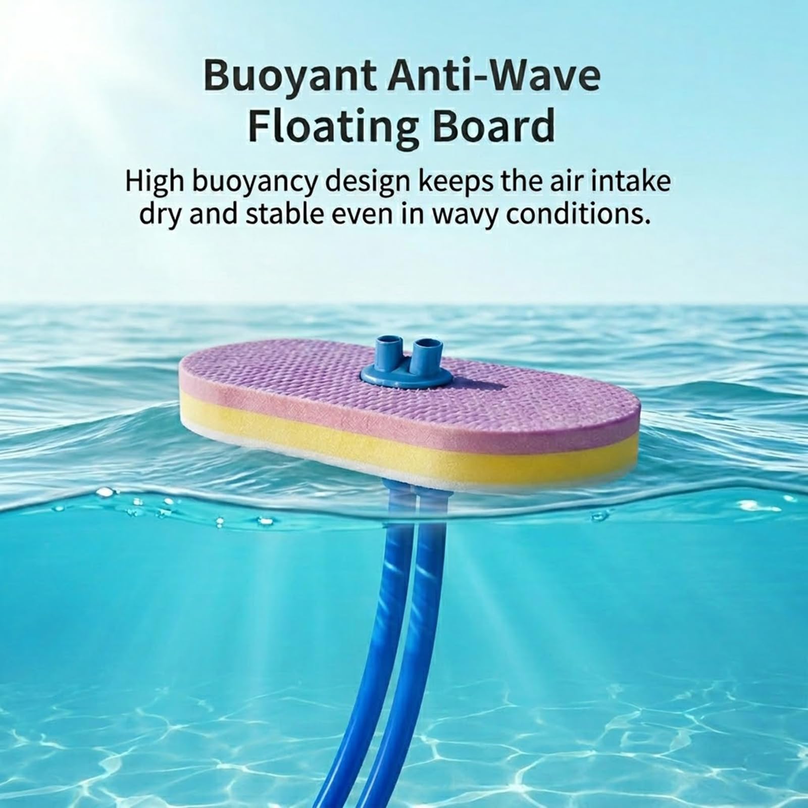 Tubo de esnórquel de buceo, respirador seco completo con cabeza flotante, tubo de respiración doble extendido para adultos, ideal para deportes acuáticos y aventuras al aire libre
