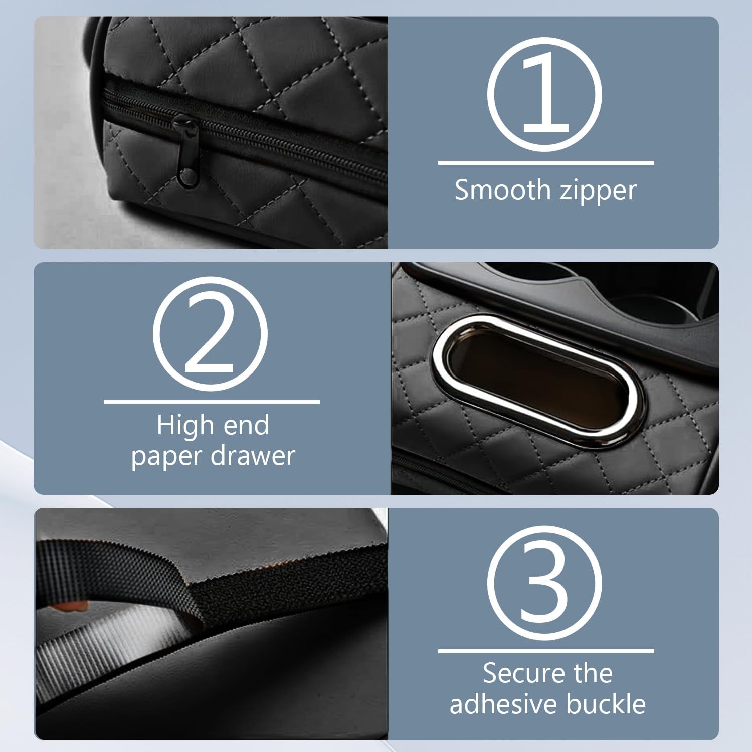 Funvalley Surperfect 5-in-1 Center Console Cover with Cup Holder & Phone Slot, Universal Car Armrest Cushion Organizer, Leather Armrest Cover for Car