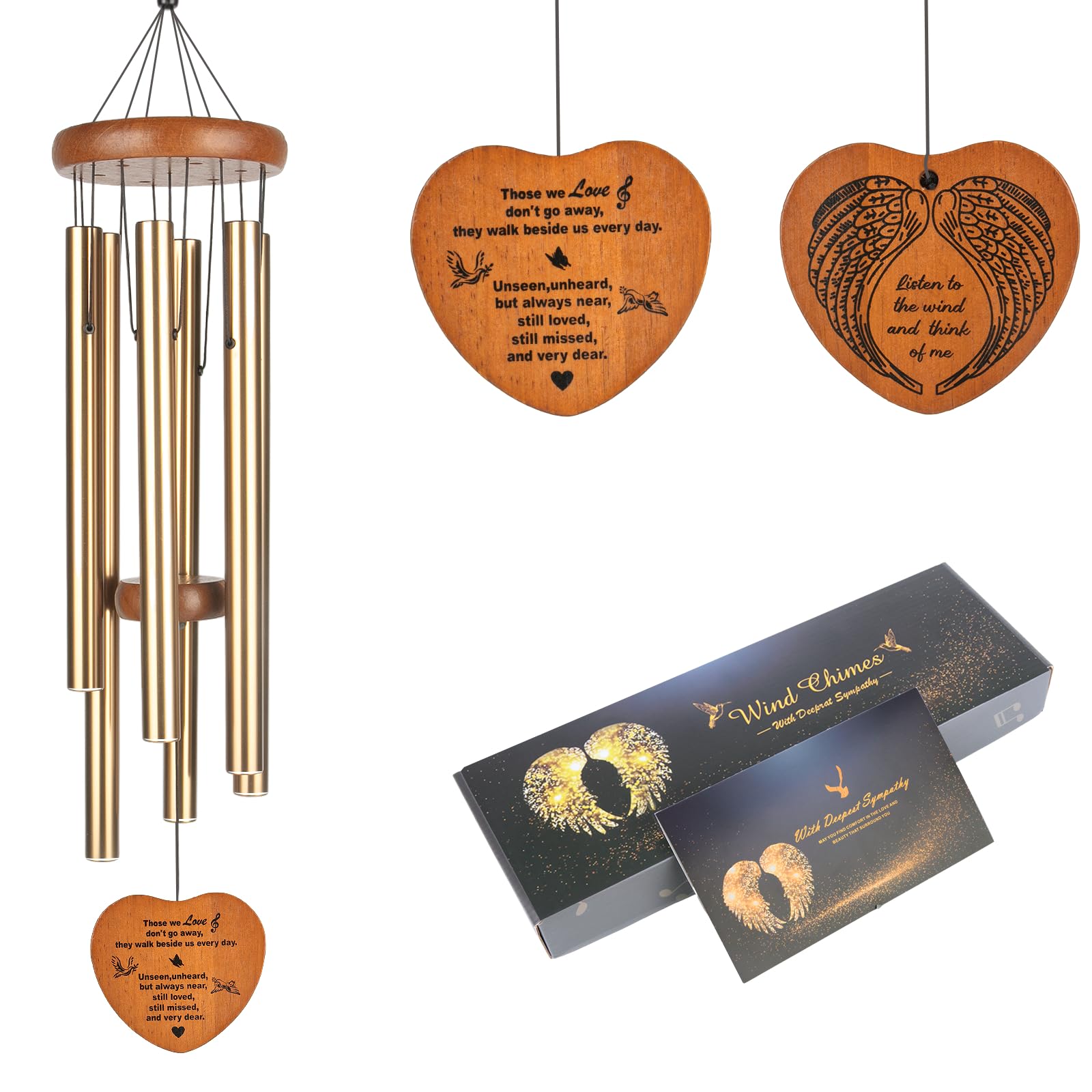 Campanelli A Vento Yogayet 94 Cm: Grandi Per Esterno, Legno E Alluminio, Regalo Significativo