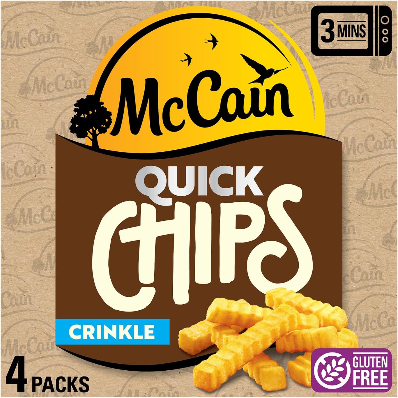 Microwave Quick Chips Crinkle Cut 4x100g