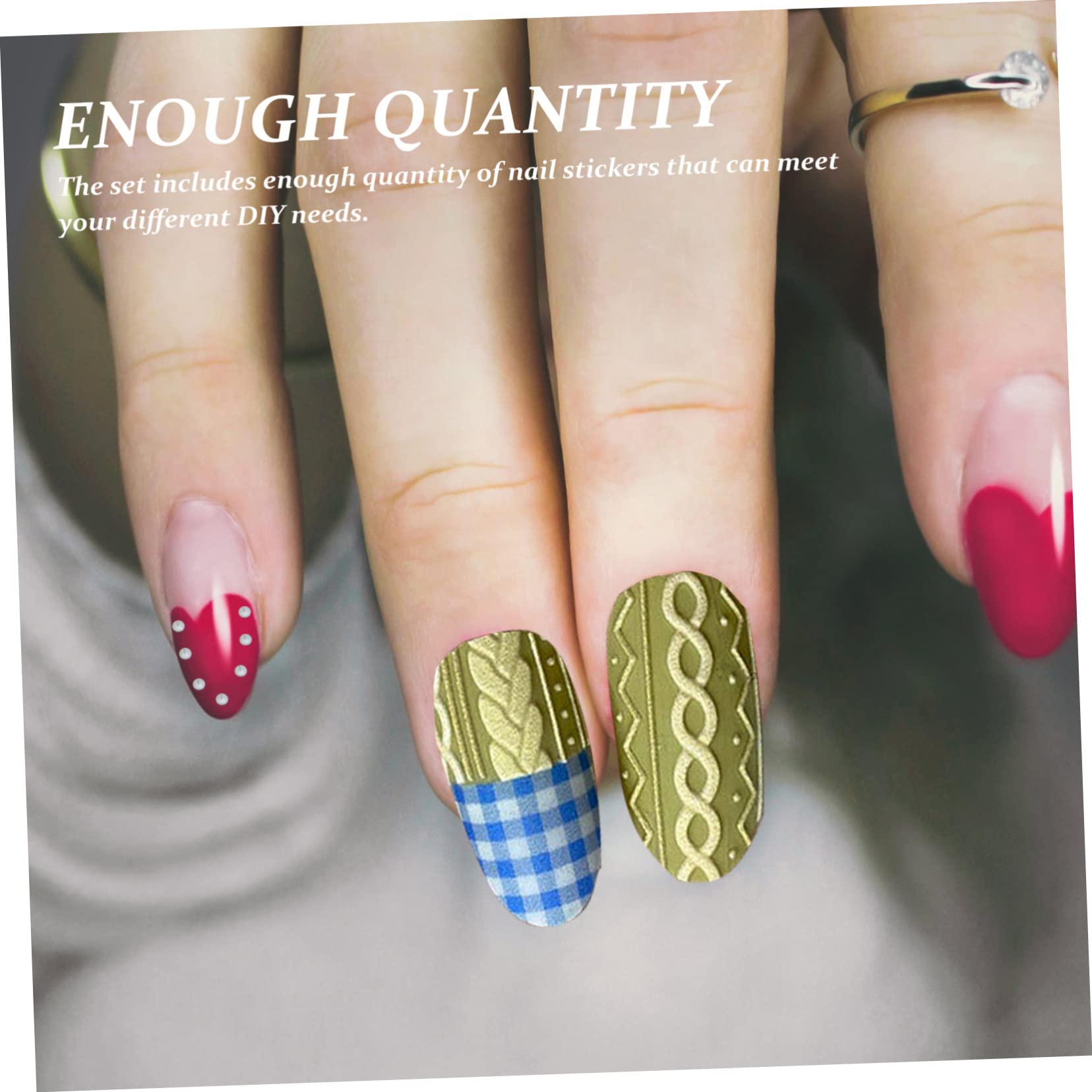 8 Set Adesivi per Unghie Natalizi con e Decorazioni Manicure Festive Design per Nail Art Diy Atmosfera Natalizia