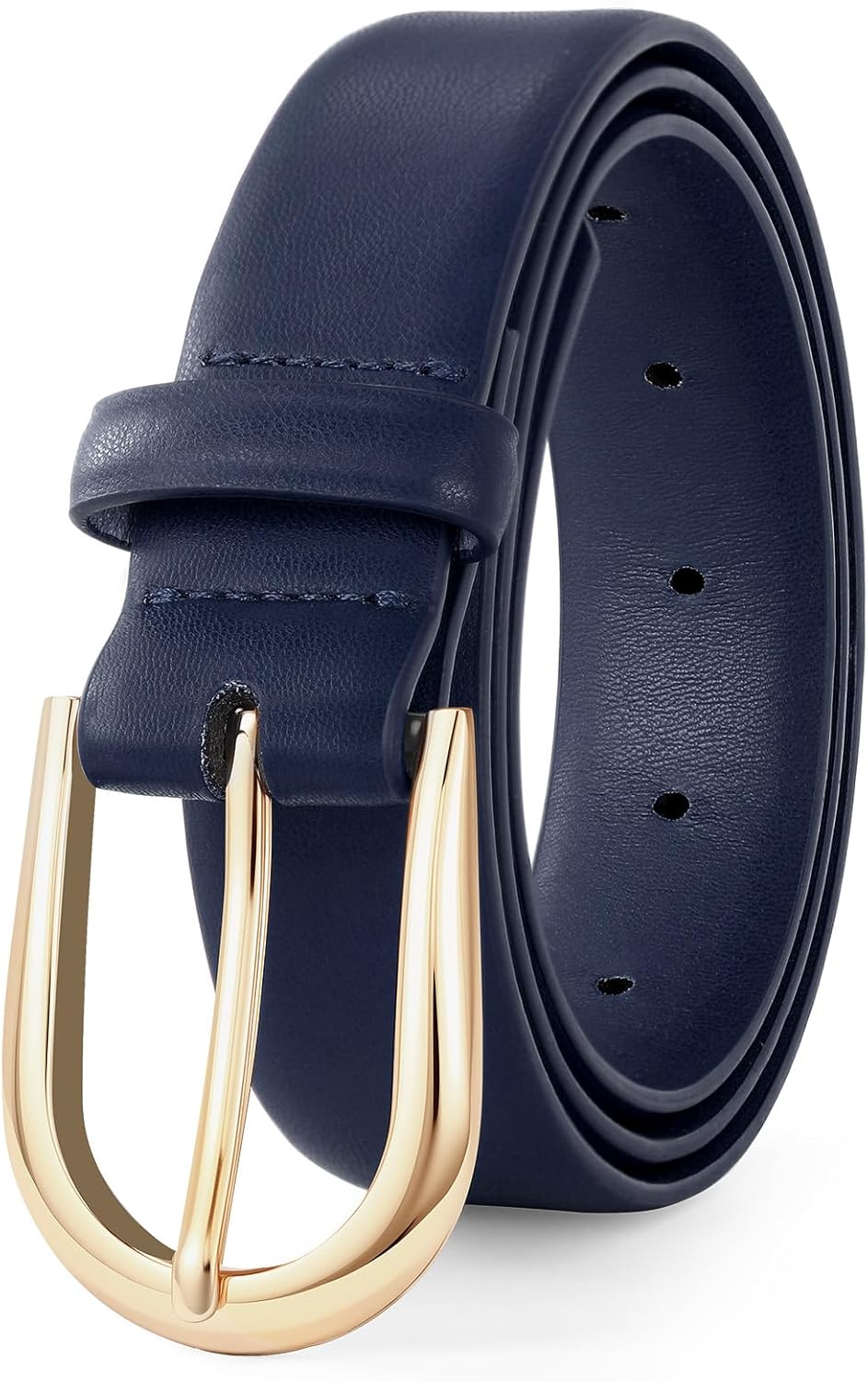 Women Belt for Jeans Pants Fashion Gold Buckle Ladies Dress Waist Belt
