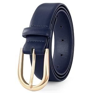 Women Belt for Jeans Pants Fashion Gold Buckle Ladies Dress Waist Belt