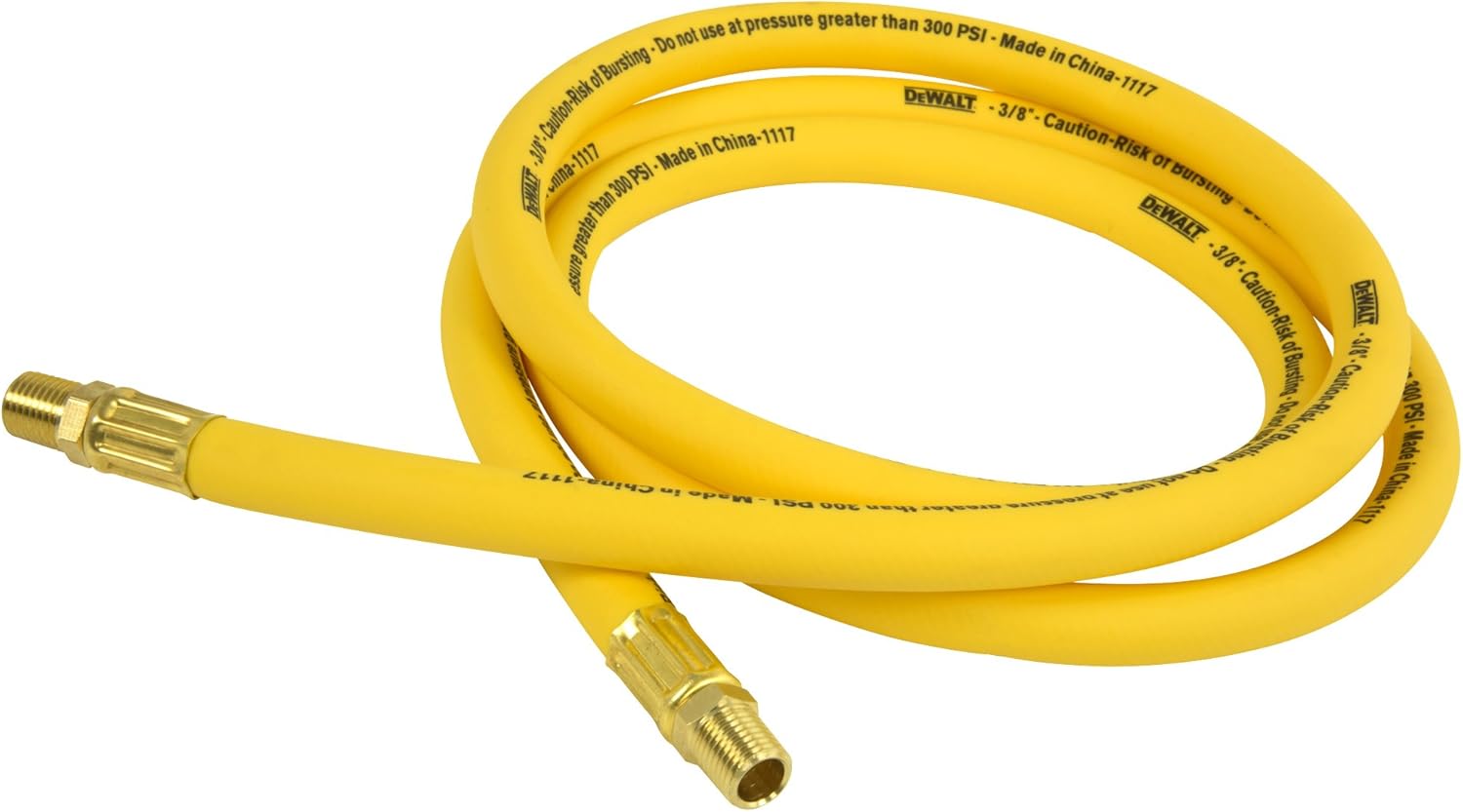 DeWalt DXCM012-0209 3/8” x 6’ Premium Hybrid Lead-In Hose , Yellow - - 