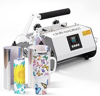 Craft Express 40 OZ Tumbler Heat Press Machine for 40 OZ Tumbler with Handle,2 IN 1 Pro Max 30 OZ Tumbler Mug Press for 20 OZ Sublimation Tumbler Blanks,2 Heaters Sublimation Machine for Water Bottles
